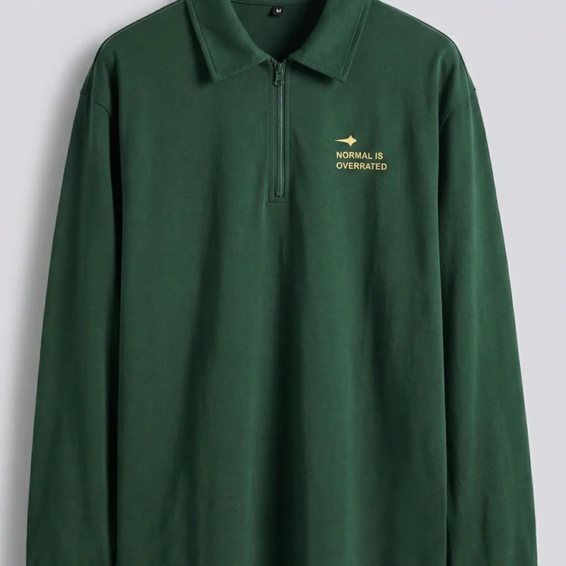 Veirdo Olive Oversized Full Sleeve Exclusive Polo T-shirt
